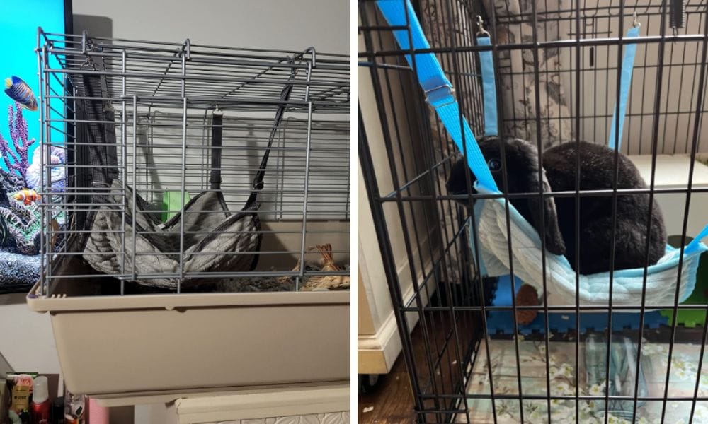 Hammock for Cage - Plush Double Bunk Bed Hanging Clips
