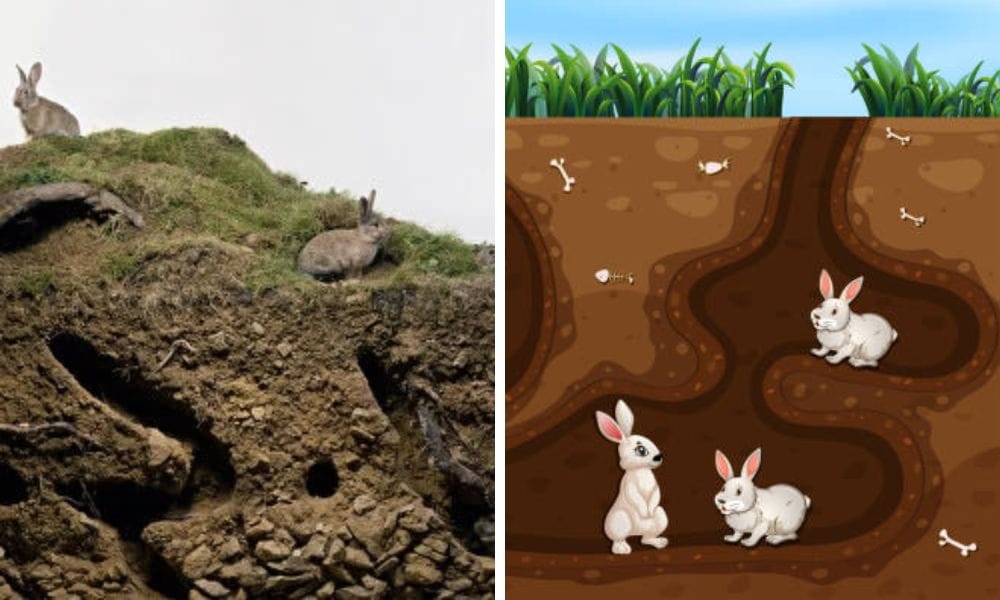 a small hole for any rabbits to escape