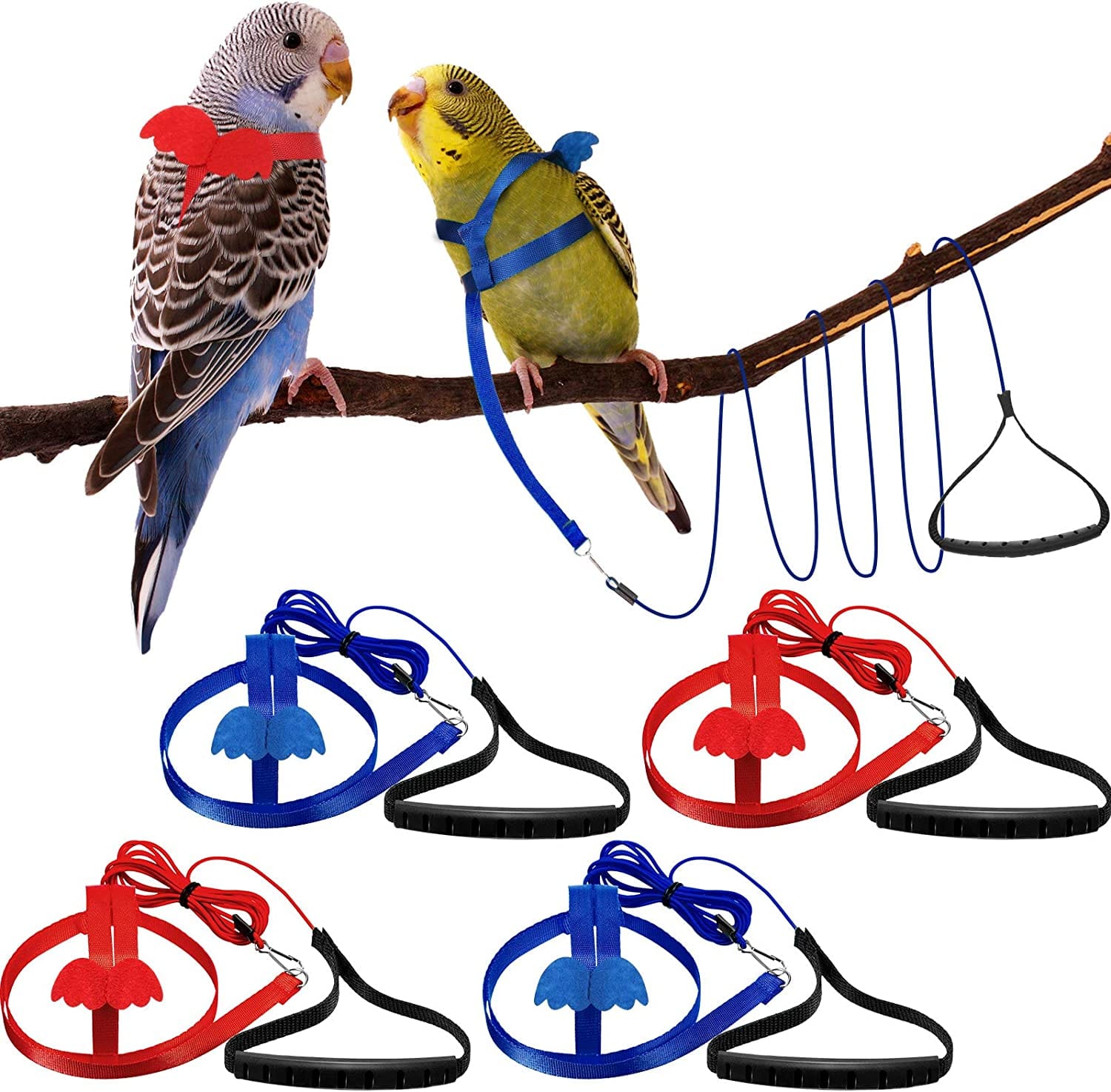 bird harness  Available Mini <75 grams Budgies, Lovebirds, Parrotlets Black Petite 75-110 grams Cockatiels, Green Cheek Conures, Kakariki Parakeets