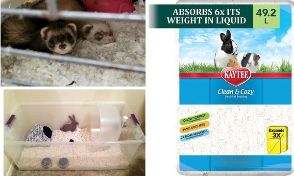 Kaytee clean & cozy white small animal bedding