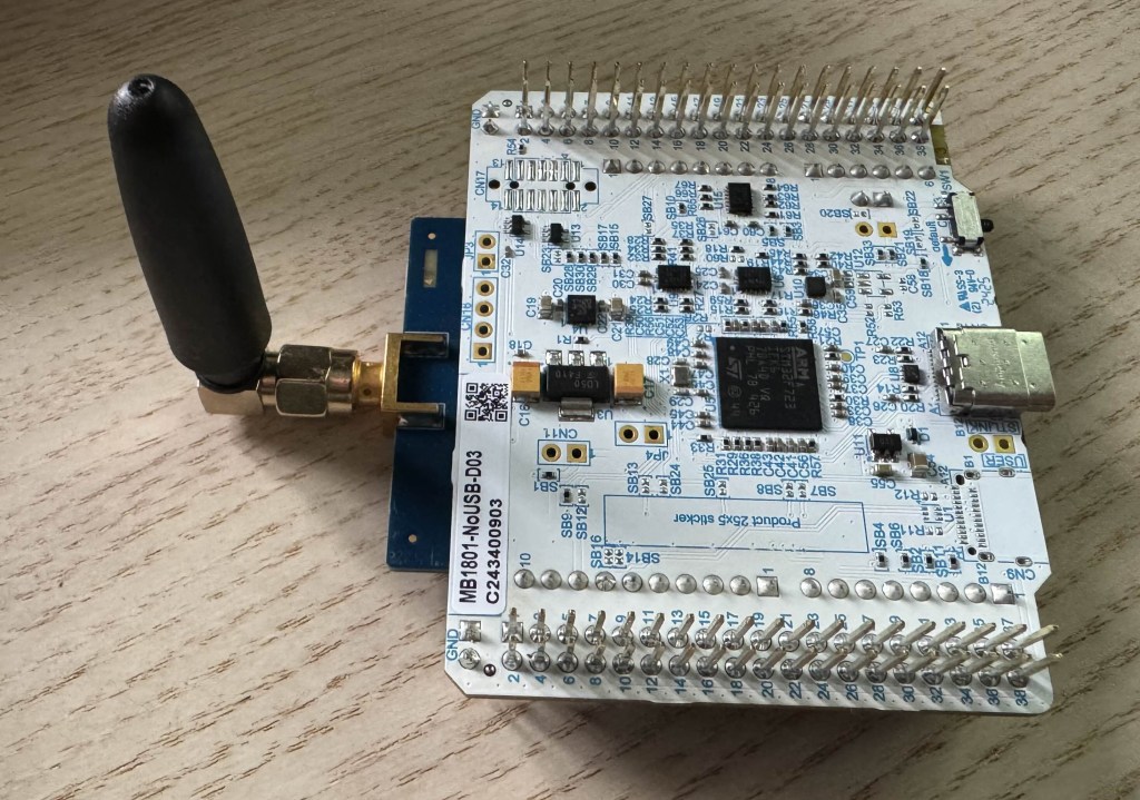 Picture of Nucleo eval board for the WL33.