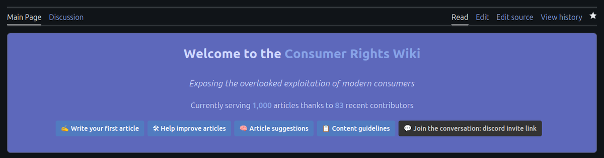 One year of the Consumer Rights Wiki