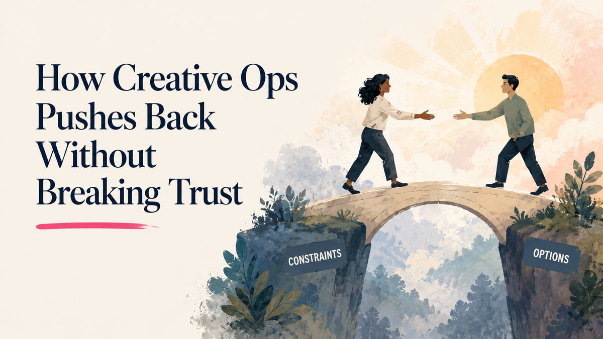 How Creative Ops Pushes Back Without Breaking Trust