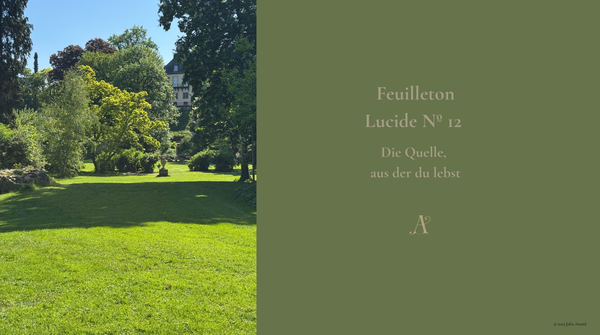 Feuilleton Lucide N° 12 - Die Quelle, aus der du lebst