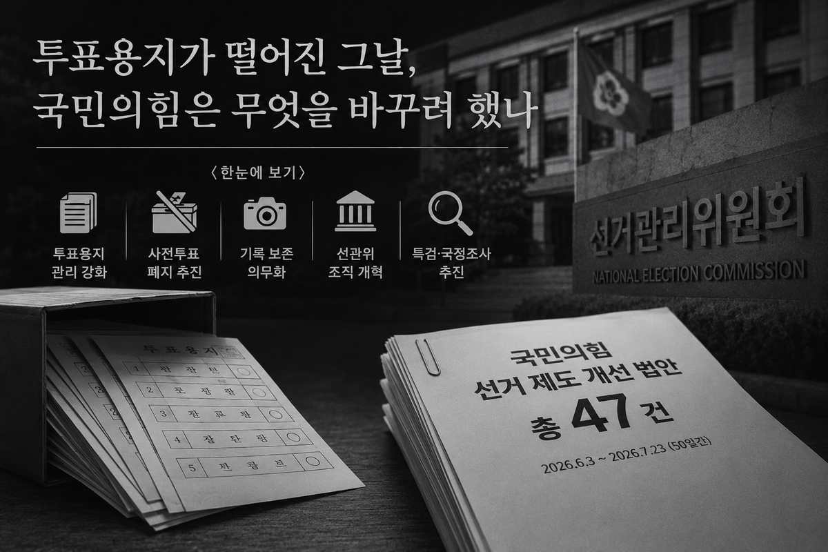 투표용지가 떨어진 그날, 국민의힘은 무엇을 바꾸려 했나