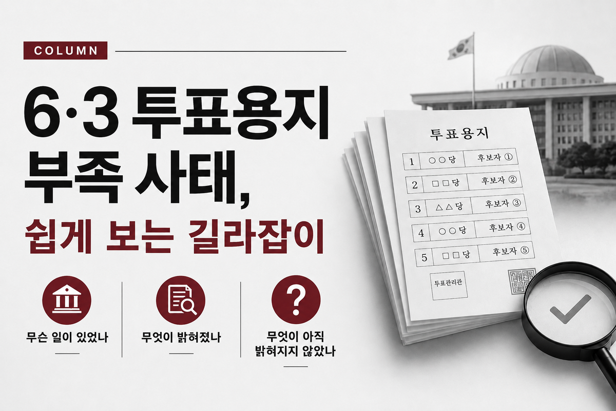 6·3 투표용지 부족 사태, 쉽게 보는 길라잡이