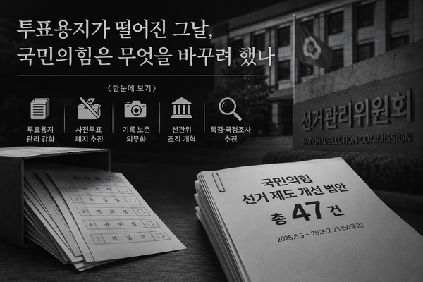 투표용지가 떨어진 그날, 국민의힘은 무엇을 바꾸려 했나