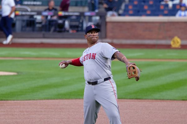 Rafael Devers in a Boston Red Sox uniform