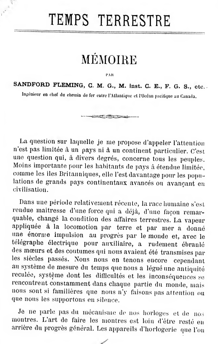 《Temps Terrestre》普世時間