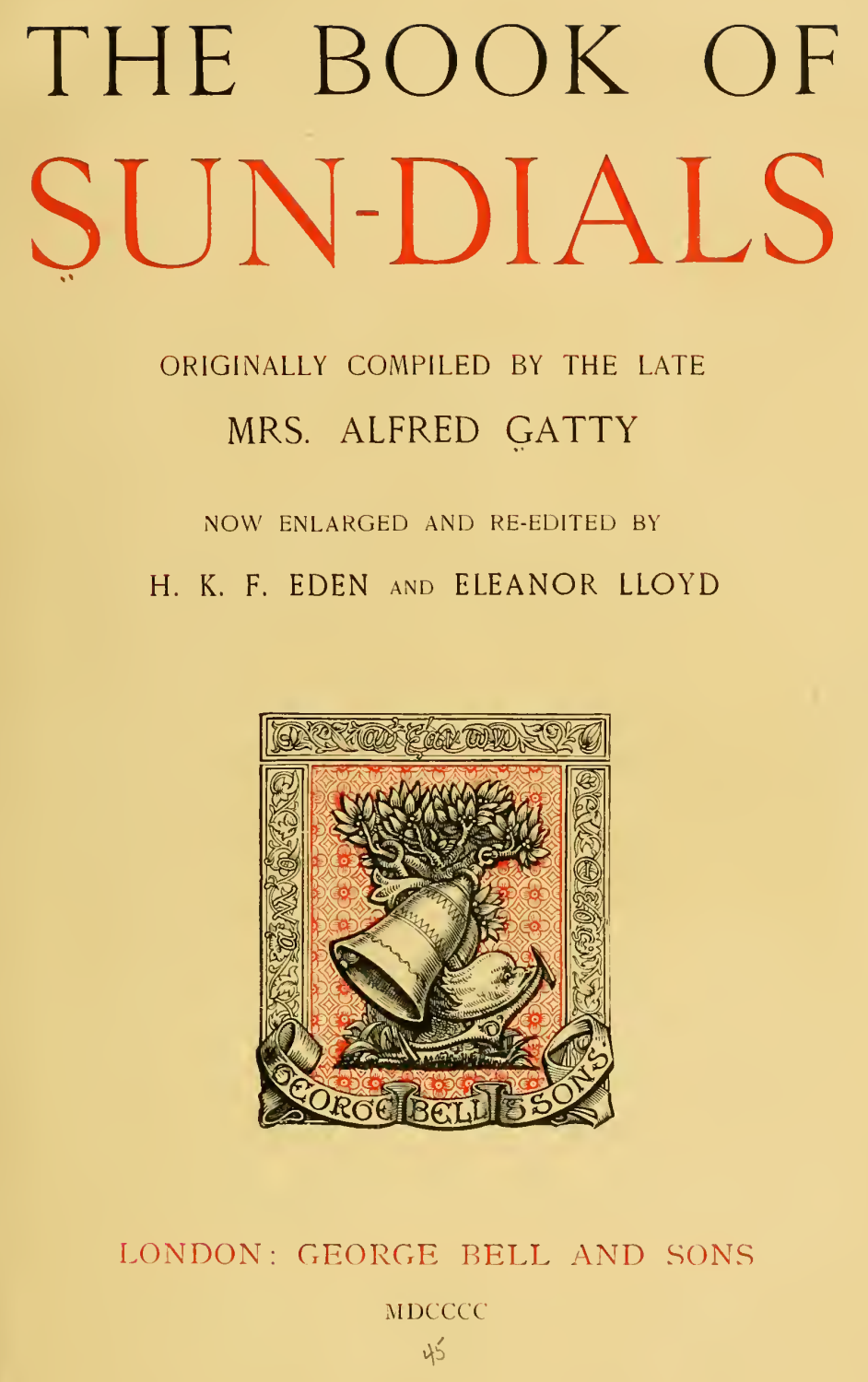 《The Book of Sun Dials》（1900）