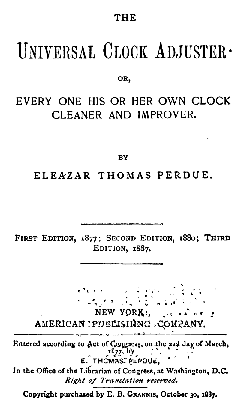 《The Universal Clock Adjuster》(1887)