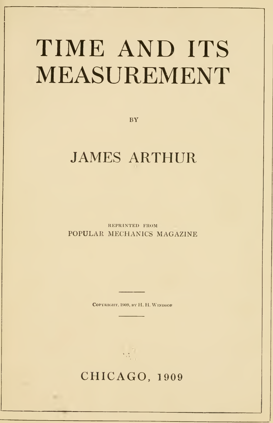 《Time and Its Measurement》