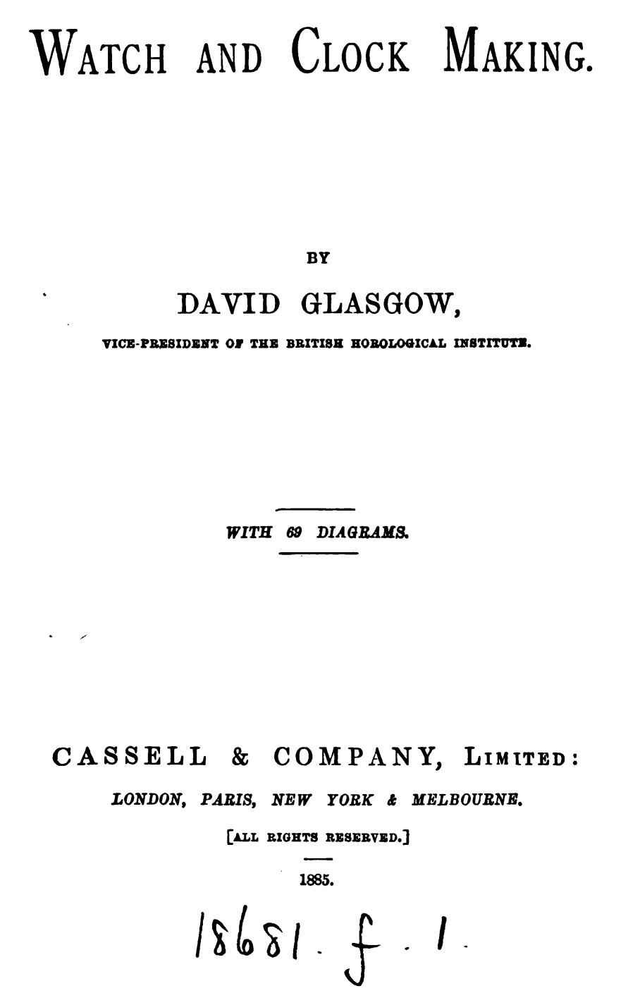 《Watch and Clock Making》