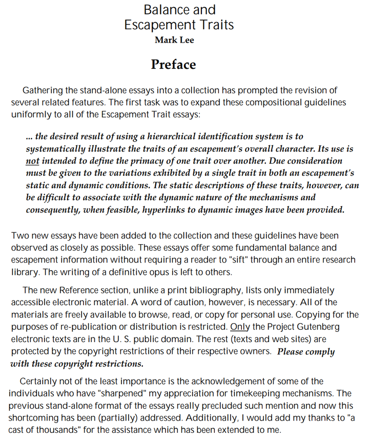 《Balance and Escapement Traits n.d.》