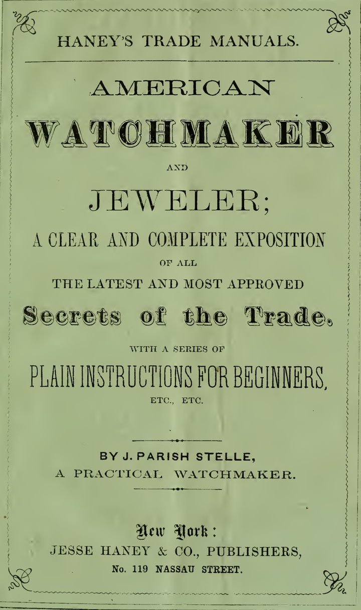 《The American Watchmaker and Jeweler》(1868/1873/1892)