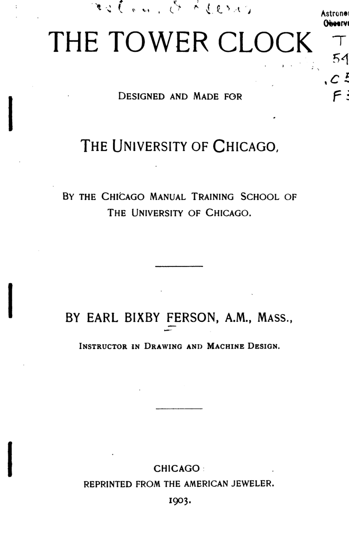 《The Tower Clock》(1903)