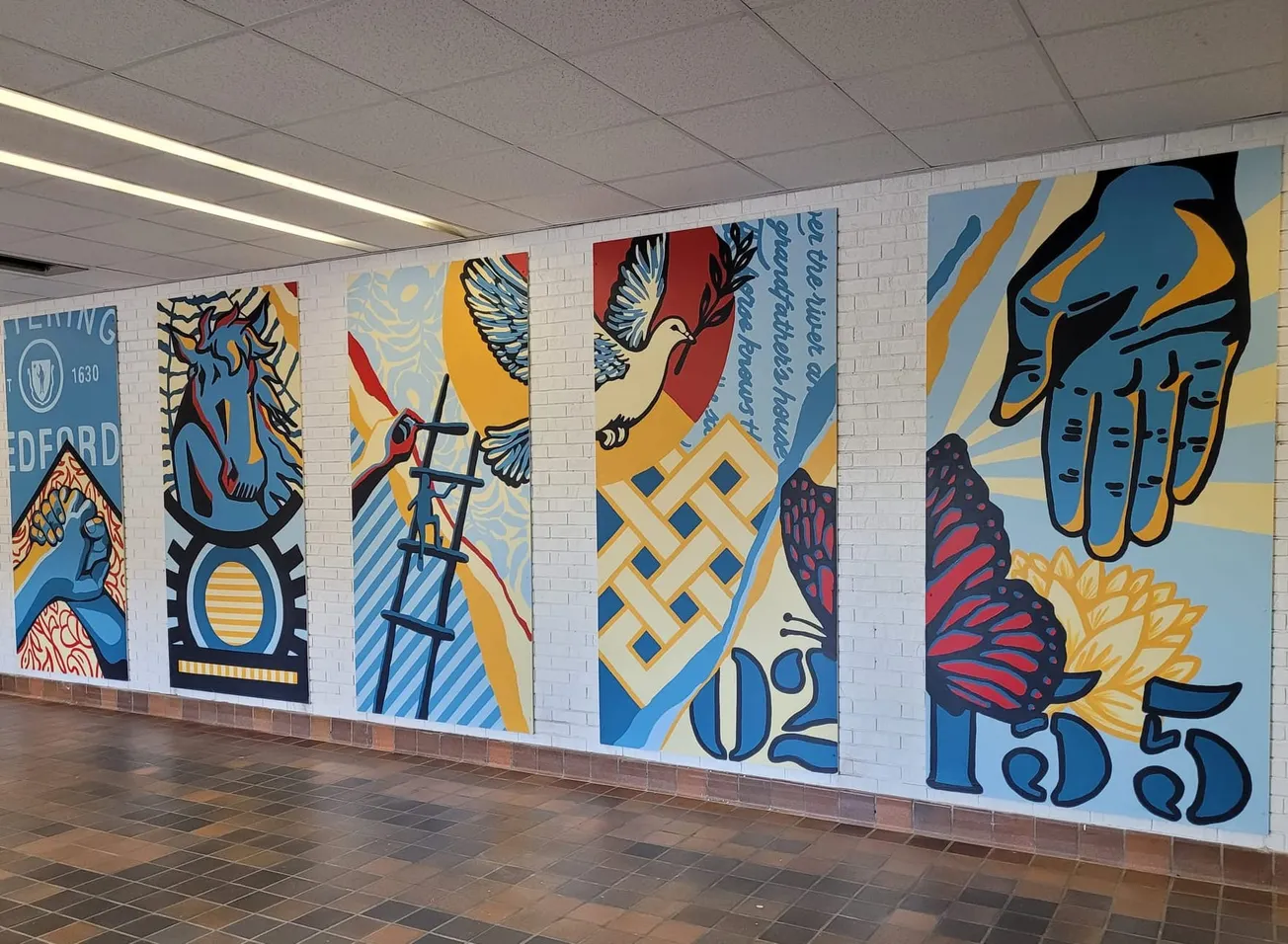 New mural at Medford High School depicts community, history and values