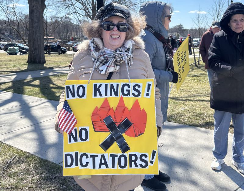 Winchester and Medford residents gather for third 'No Kings' rally post image
