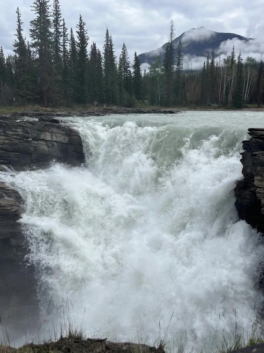 Powerful Athabasca waterfalls
