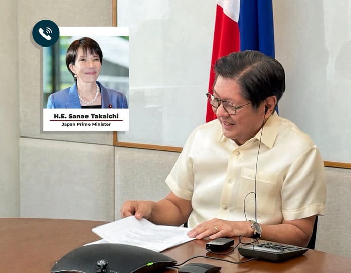 Takaichi, Marcos Jr. Discuss Bilateral Ties in Phone Talks
