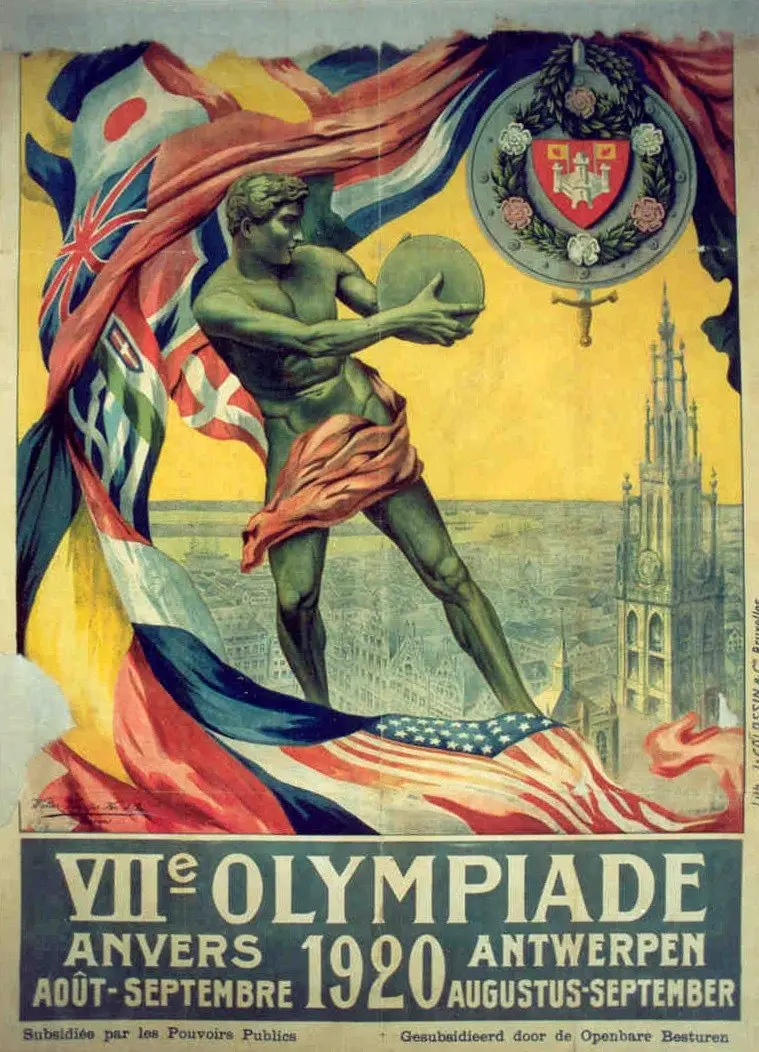 The poster for the 1920 Olympic Games in Antwerp - Sportimonium, Hofstade-Zemst - © erfgoedplus.be