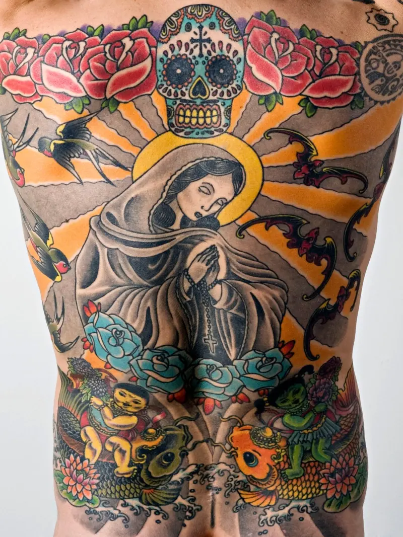 Tim’s Tattooed Back, Wim Delvoye, 2006–2008 – Studio Wim Delvoye, Belgium / © Sabam Belgium 2026