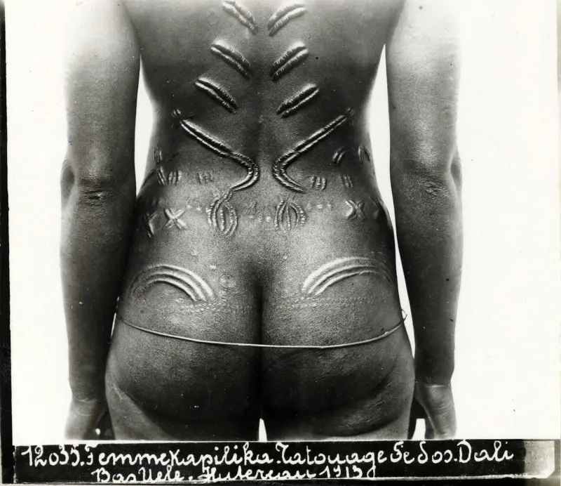 Congolese tattoo, 1913 - © Africa Museum, KMMA collection, Tervuren - Photo by A. Hutereau
