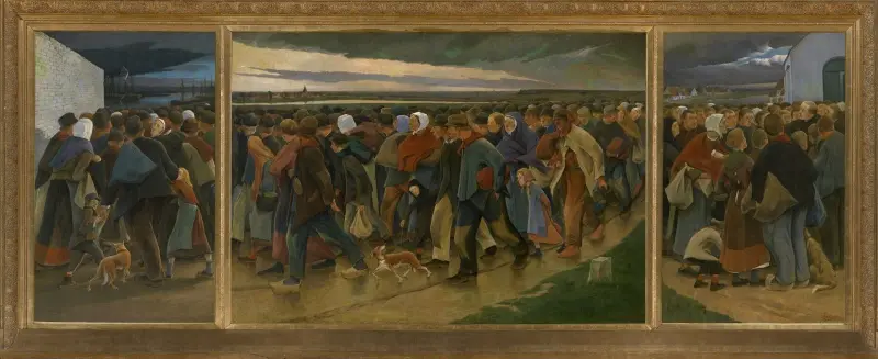 Emigrants, Eugène Laermans, 1896 - KMSKA, Antwerp - © artinflanders.be, photo by Hugo Maertens