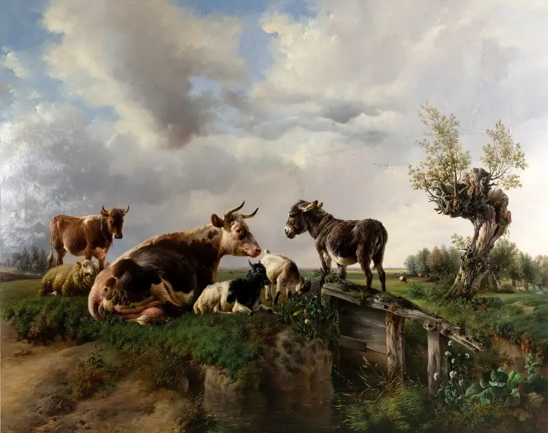 Landscape with Animals, Louis Robbe, 19th century - ABBY Museum, Kortrijk