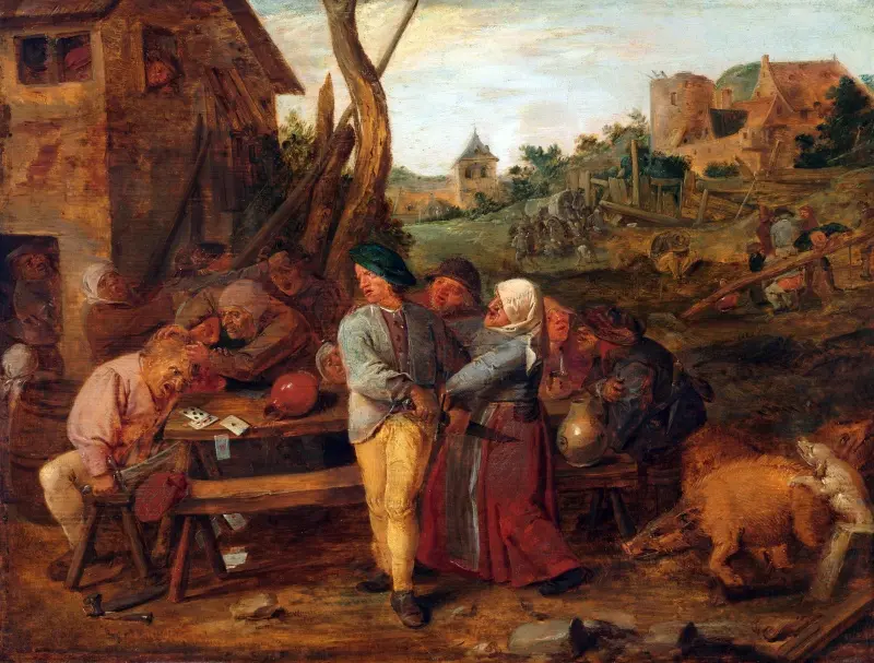 Boerenvechtpartij, Adriaen Brouwers, 1625-1626 - Rijksmuseum, Amsterdam - © Wikimedia Commons
