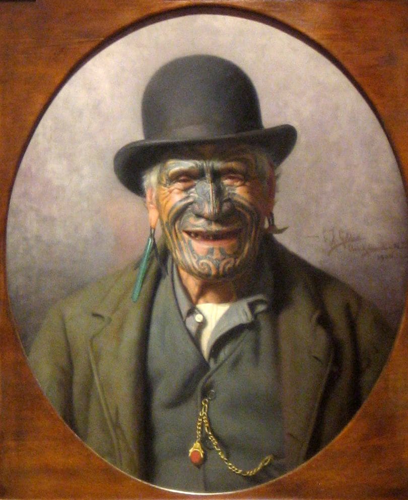 Te Aho, a Maori chief in New Zealand, Charles Goldie, 1905 – Dunedin Public Art Gallery – Wikimedia Commons