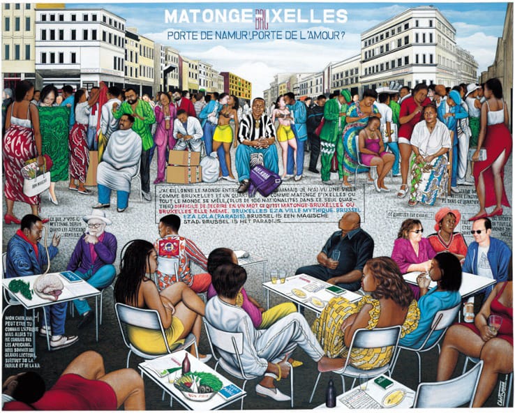 Chéri Samba, Matonge-Ixelles. Porte de Namur! Porte de l’amour?, 2002 - CEC