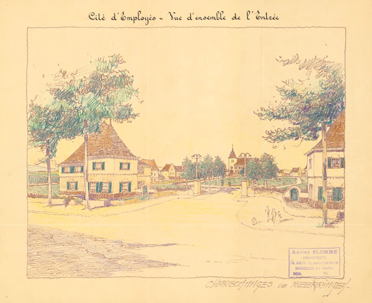 Ontwerpplan voor een tuinwijk in Beringen, Adrien Blomme - collectie PCCE