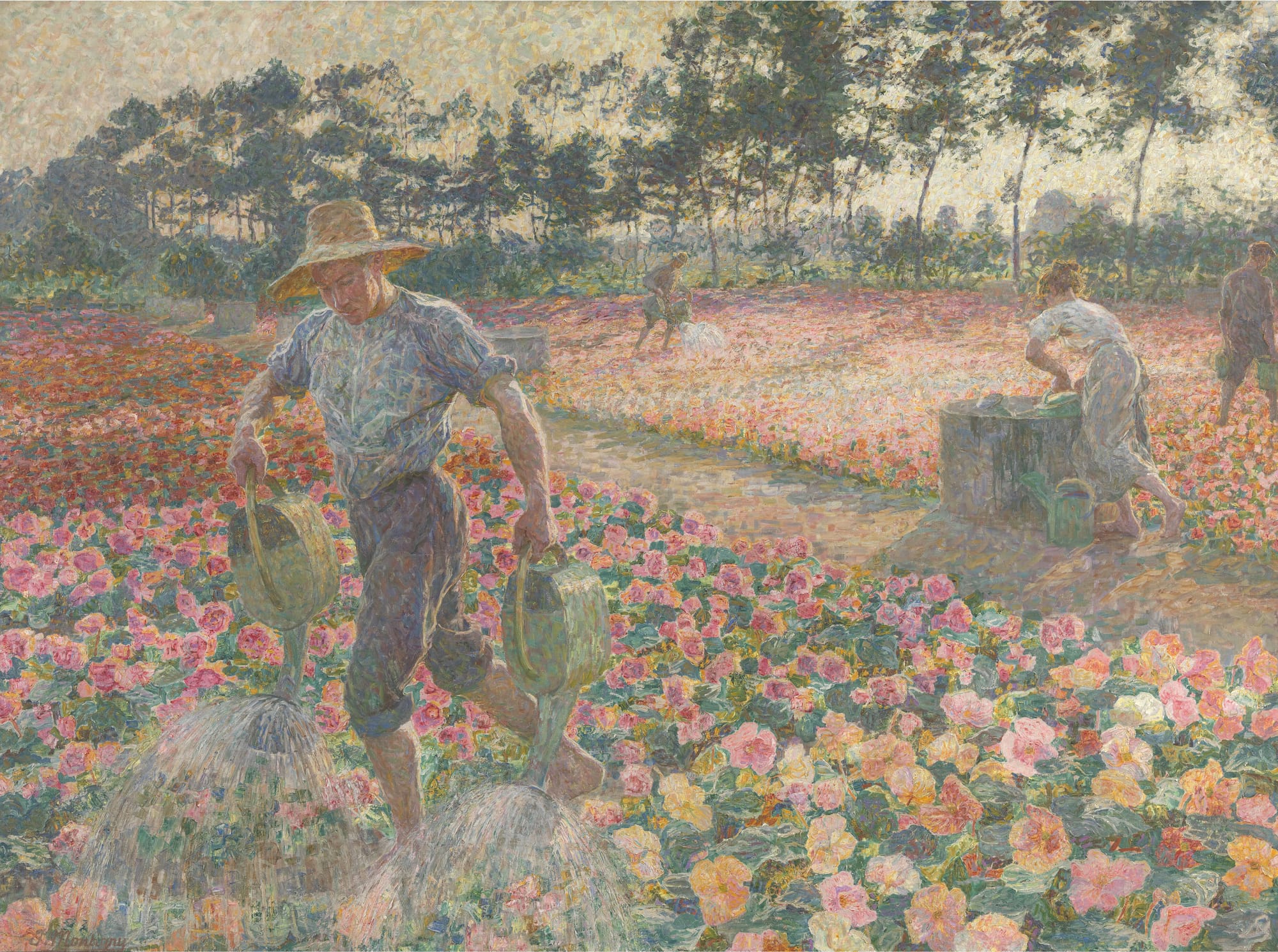 "The Begonias (The Gardener)," Jenny Montigny, 1913 - MSK, Ghent - Wikimedia Commons, photo by Paul Hermans