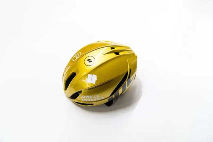 The gold helmet of Olympic champion Greg Van Avermaet - © KOERS. Cycling Museum, Roeselare