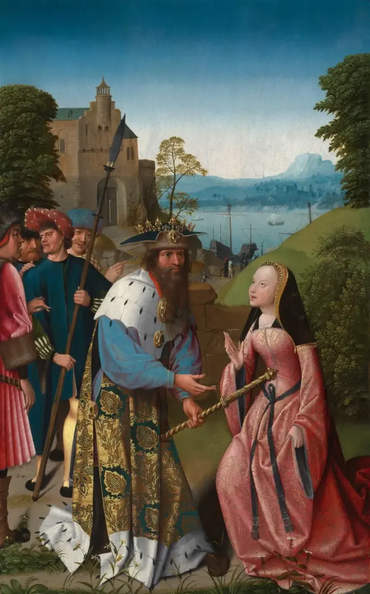 Sint-Dimpna, Goswyn van der Weyden, Dymphna, 1505 - The Phoebus Foundation - Wikimedia Commons