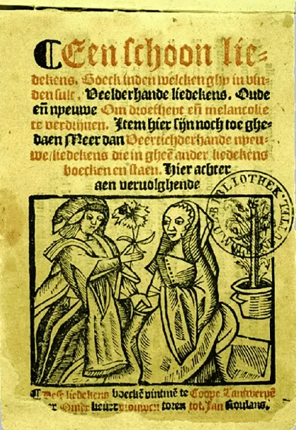 Titelpagina van het Antwerps Liedboek, 1544 - © Wikimedia Commons