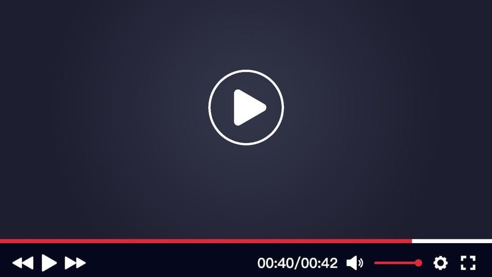 Video player template for website and mobile apps.mobile applications vector illustration