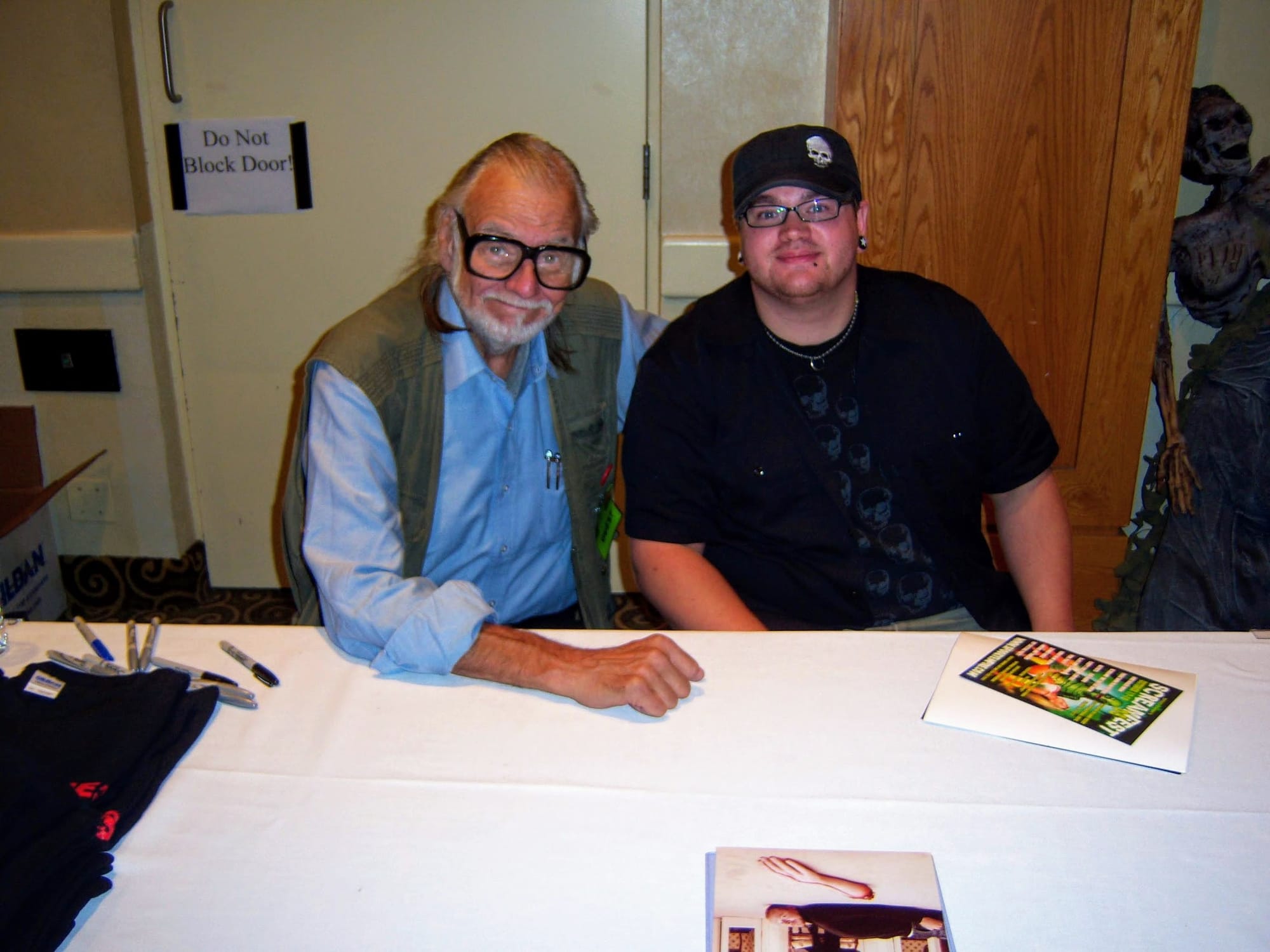 Tom Dahm and George A. Romero at Chicago Horror Con, Flashback Weekend in 2008