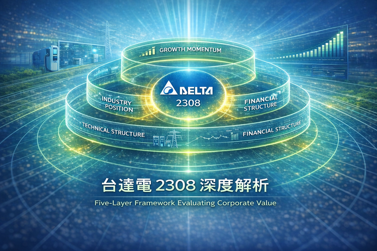 台達電（2308）五層透視法深度研究｜AI 電力收費站的估值考驗