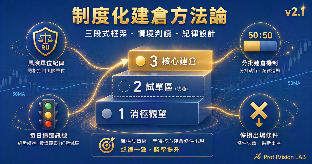【交易系統】NOW 制度化建倉框架 v2.1：三段式框架的情境判讀與方法論設計