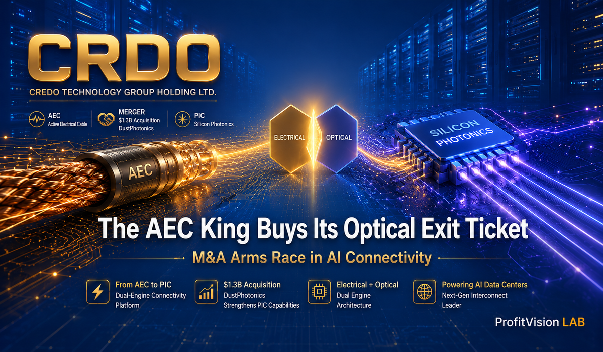 Credo Technology (CRDO) Deep Research: The AEC King Buys Its "Optical Exit Ticket" — M&A Arms Race in the AI Connectivity Race
