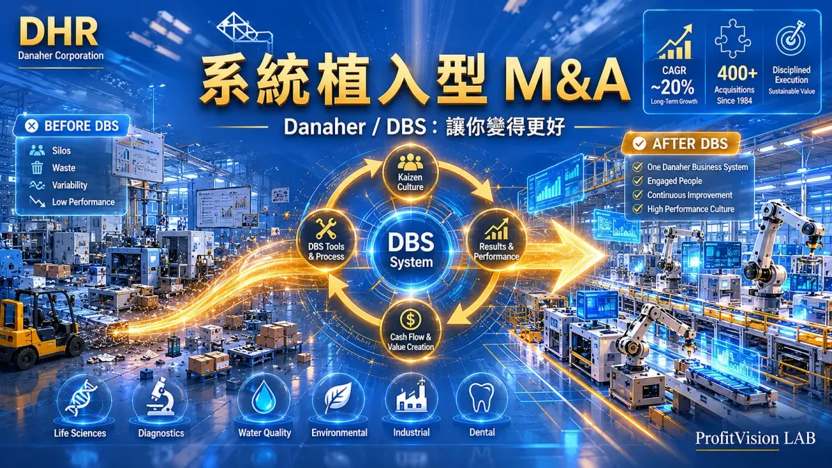 Danaher / DBS：把你買下來，然後把你變得更好——系統植入型 M&A 的信任邊界