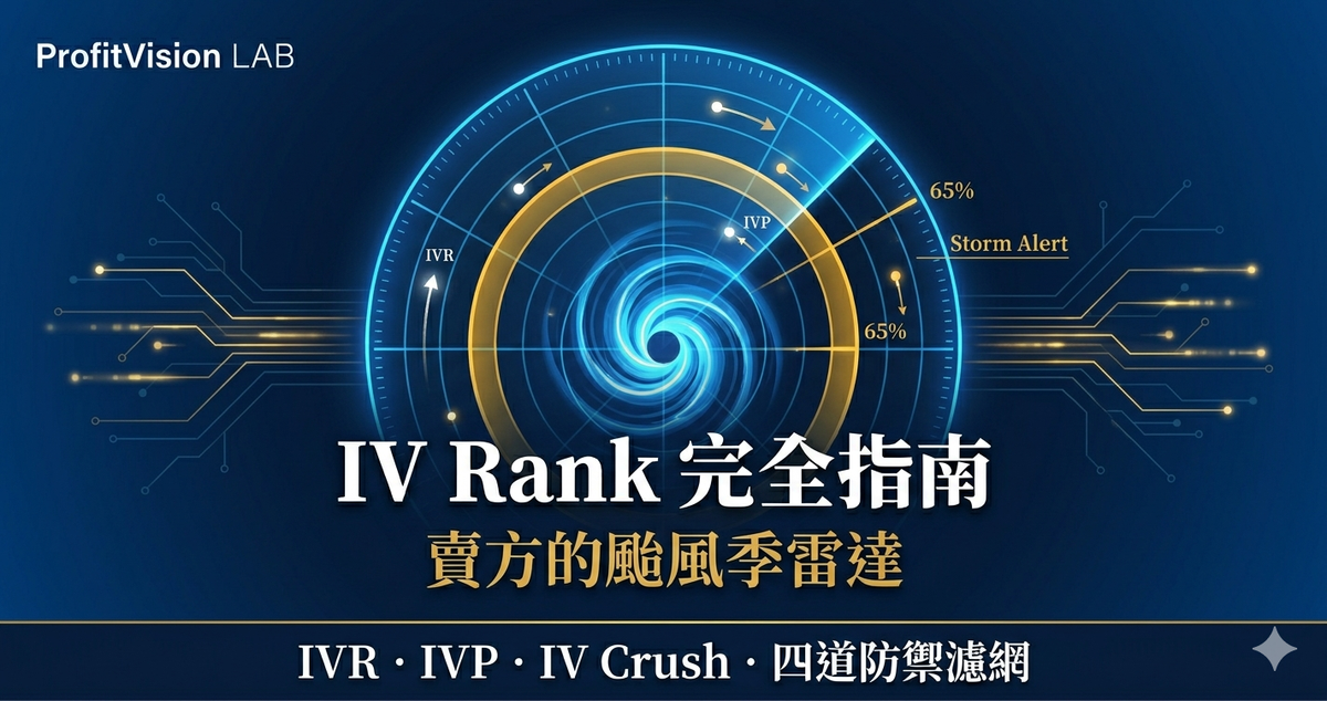 IV Rank 完全指南：選擇權賣方的颱風季雷達