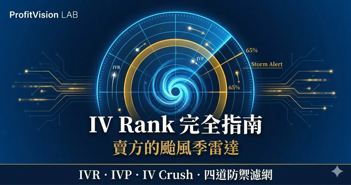 IV Rank 完全指南：選擇權賣方的颱風季雷達