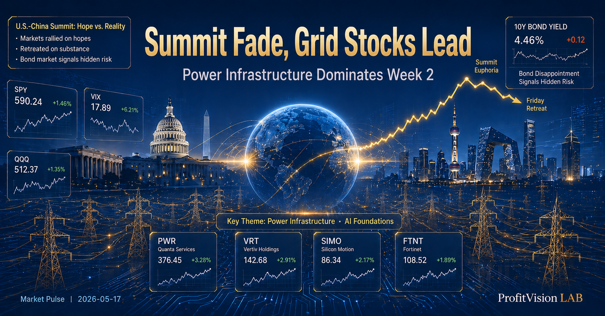 Weekly Market Pulse: Summit Rally Fades, Power Infrastructure Leads for Second Straight Week