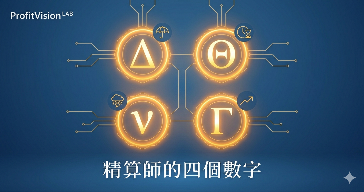 選擇權 Greeks 完全指南：精算師的四個數字