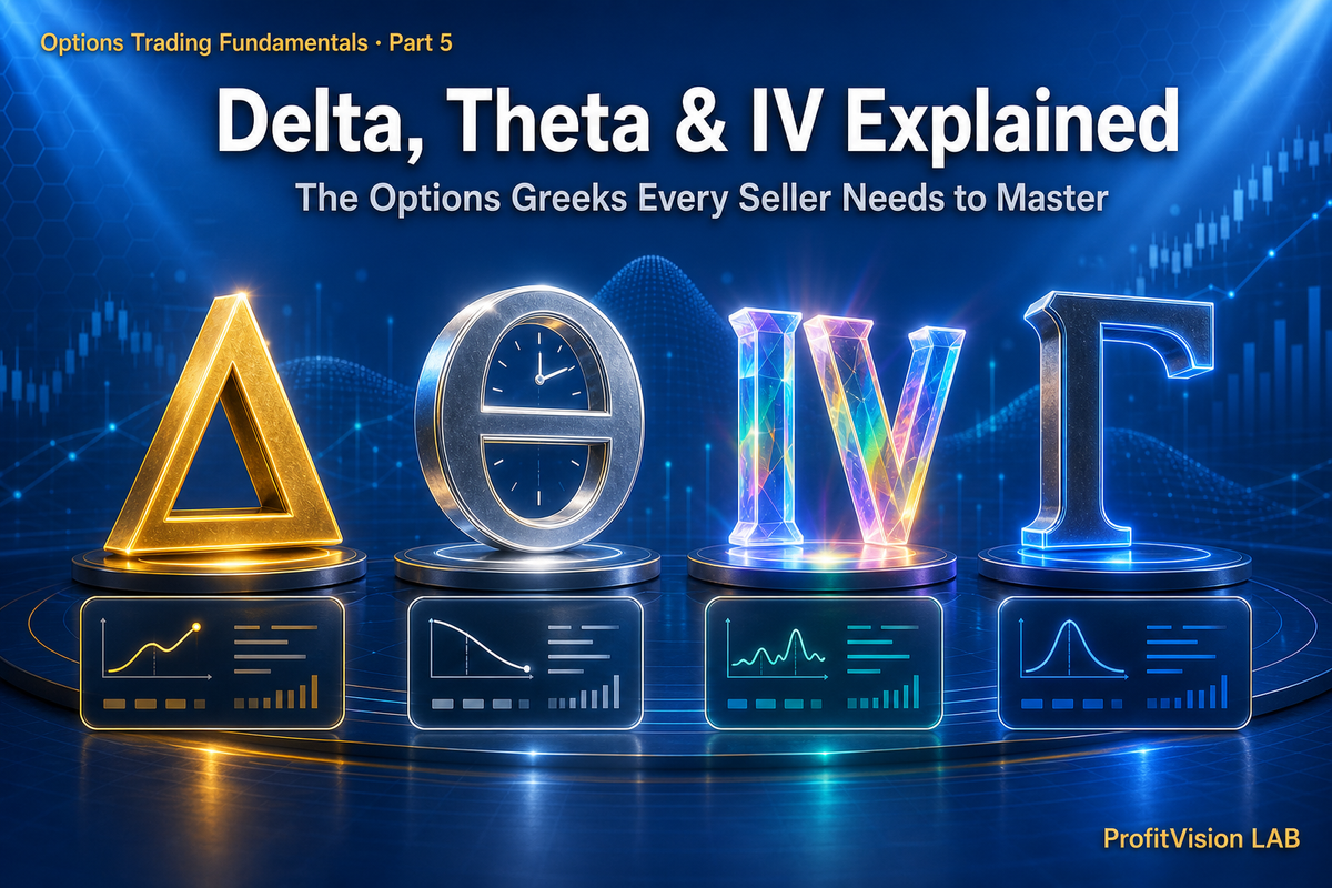 Delta, Theta, IV & Gamma: The Options Greeks Every Seller Needs to Know