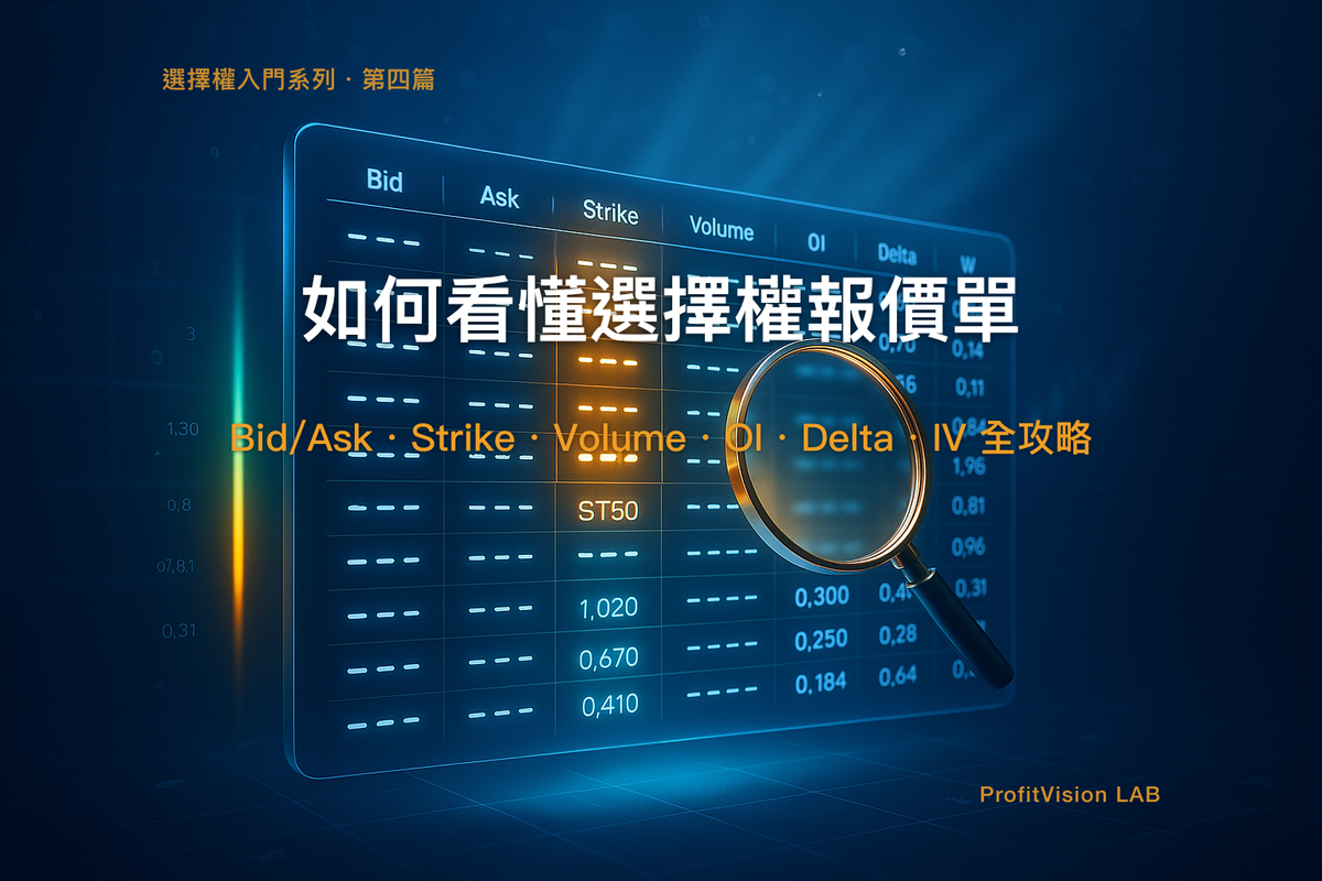 看懂你的第一張 Options Chain：每一欄的完整解釋