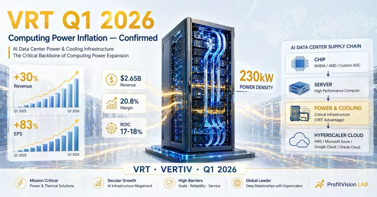 Vertiv (VRT) Q1 2026: Computing Power Inflation Confirmed